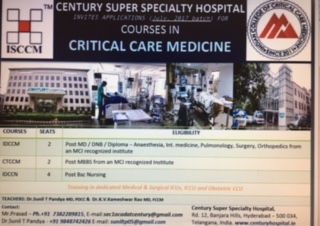 Intensive Care (ICU) accredited training in Hyderabad, India